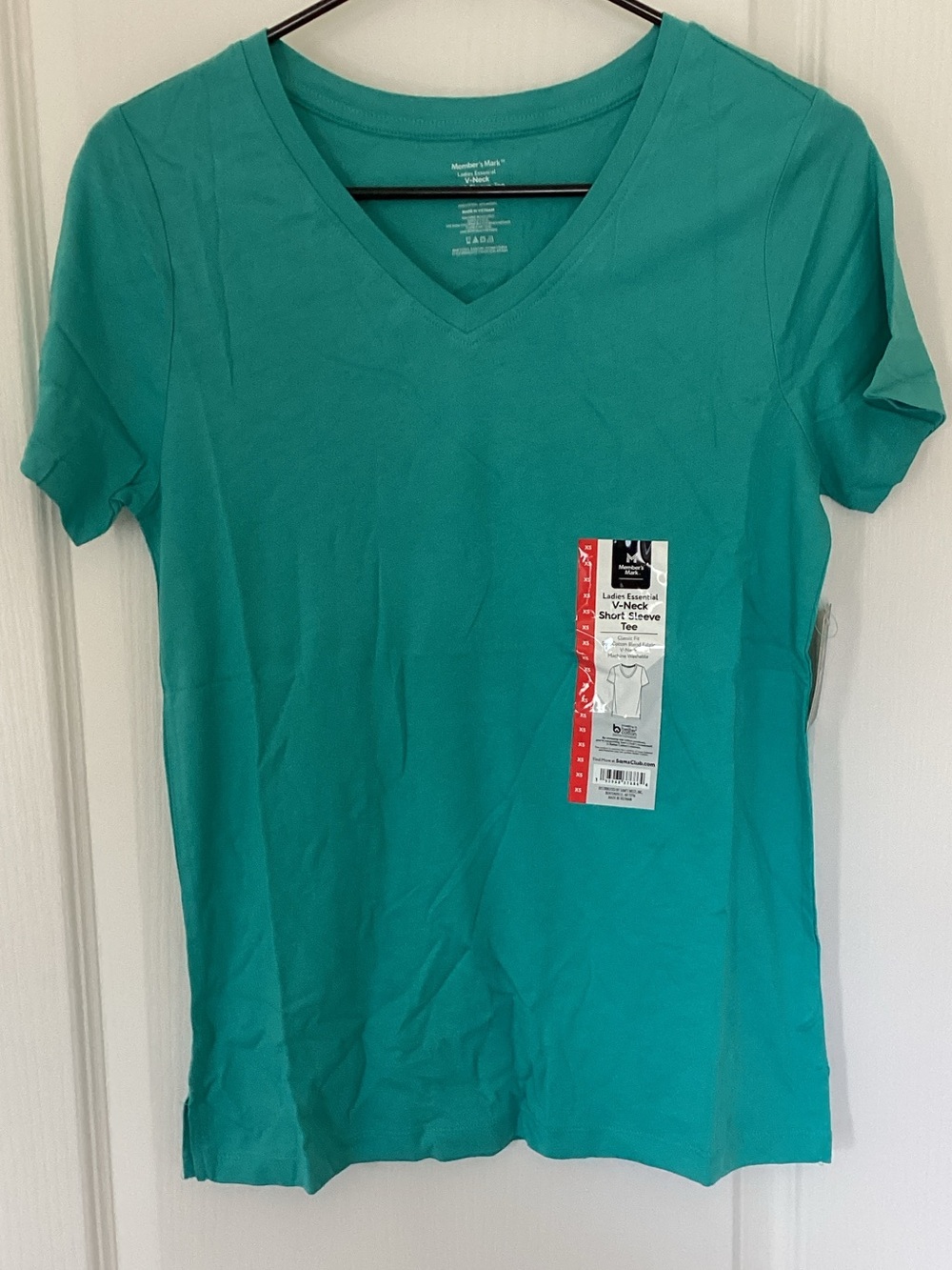 Women's Teal V-Neck Short Sleeve Tee